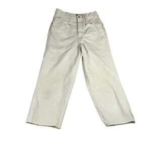 Isabel Marant White High Rise Raw Hem Cropped Jeans Size US 4  FR  36